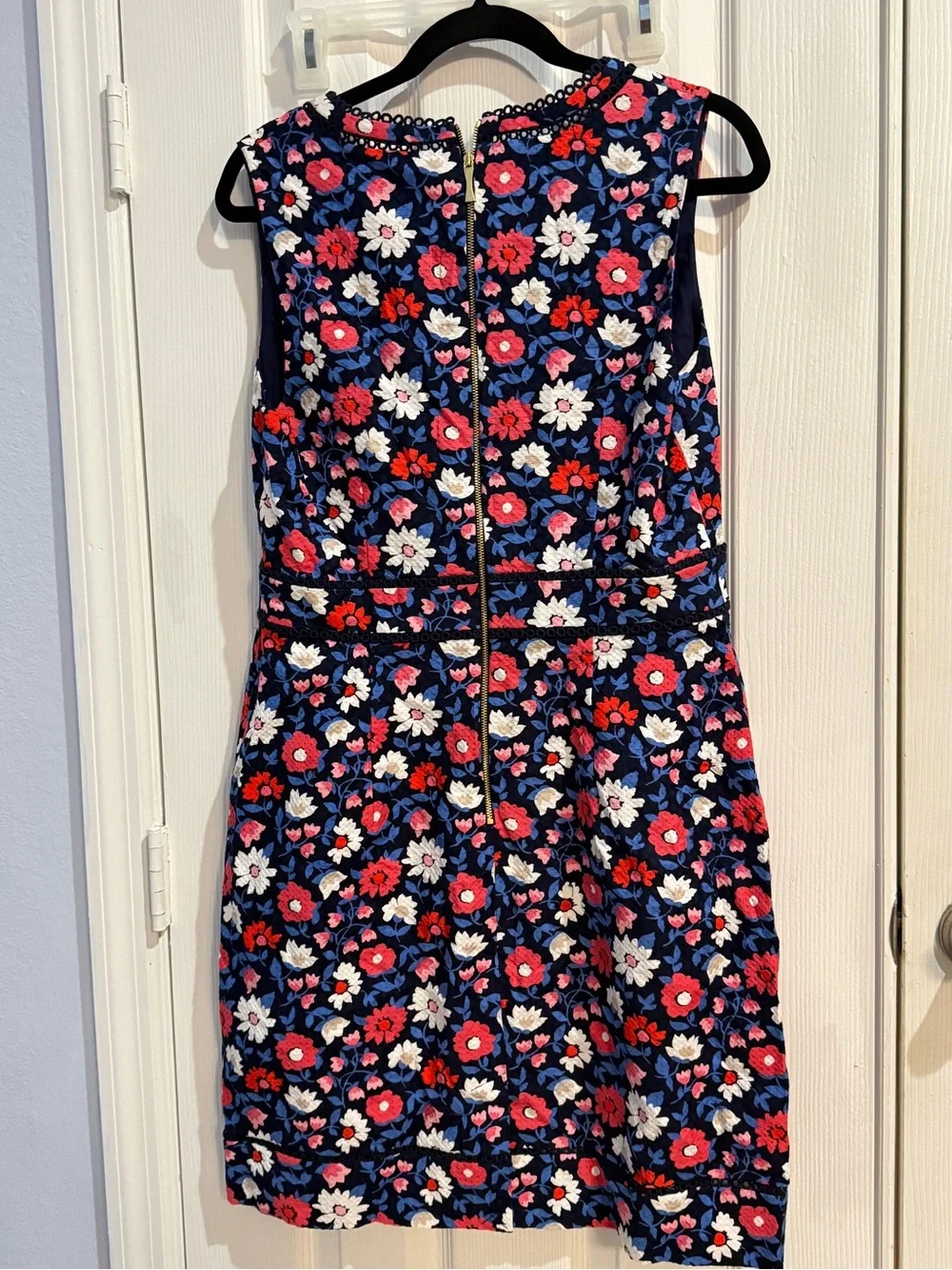kate spade Navy Floral Sleeveless Shift Dress size 12 new without tags
